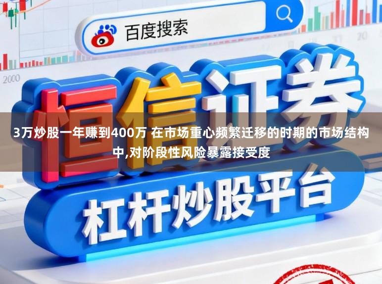 3万炒股一年赚到400万 在市场重心频繁迁移的时期的市场结构中,对阶段性风险暴露接受度